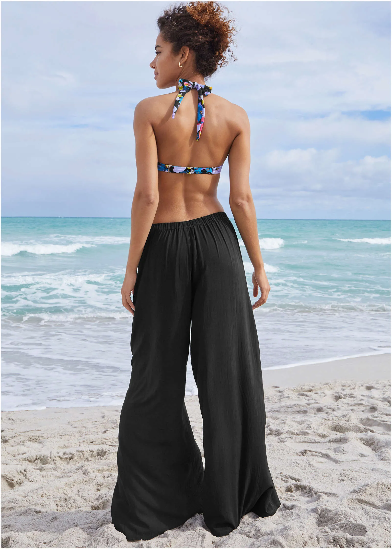 Palazzo Cover-Up Pant - Black Beauty