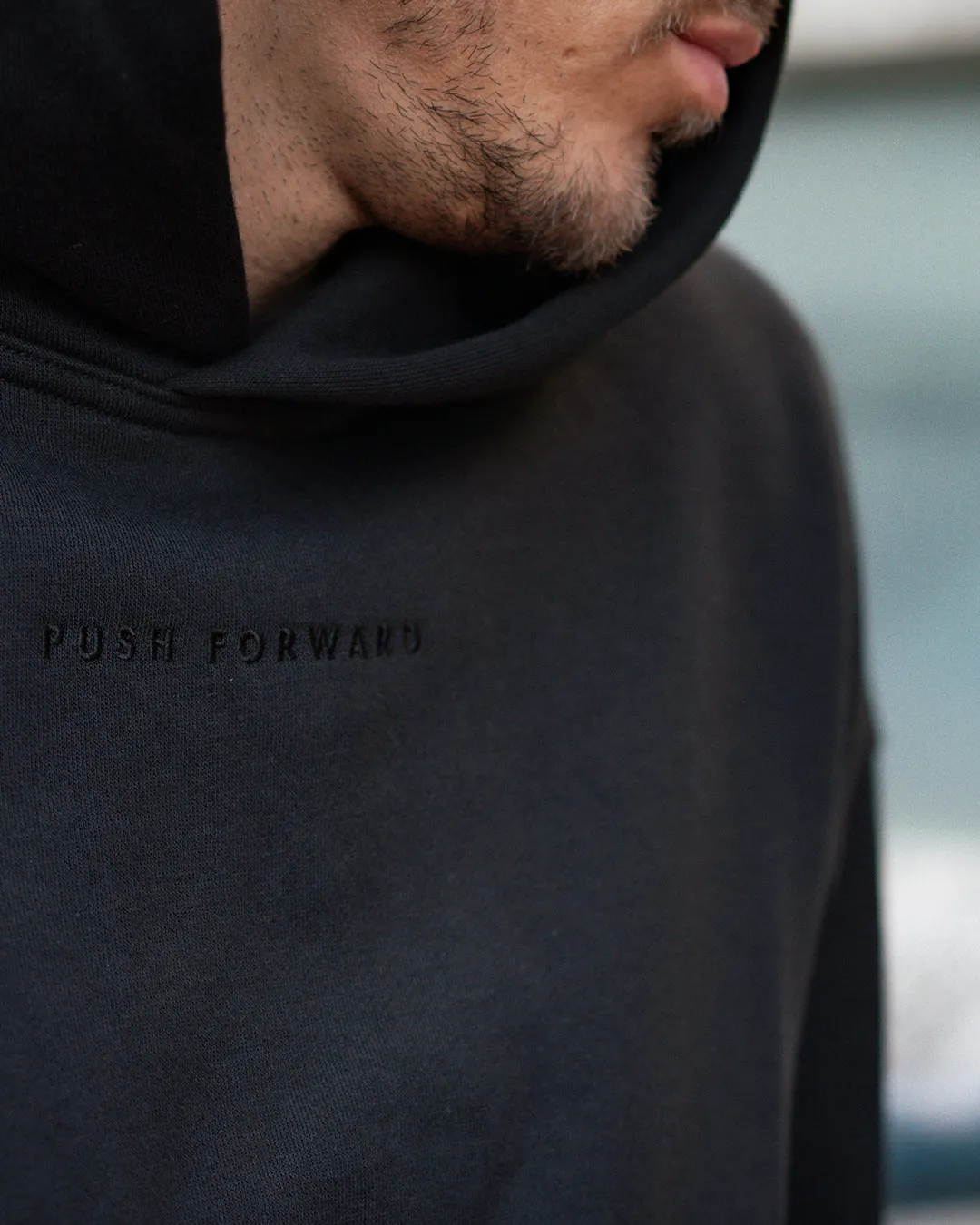 PFC: 001-2 - Men's Oversized Hoodie - Midnight Black