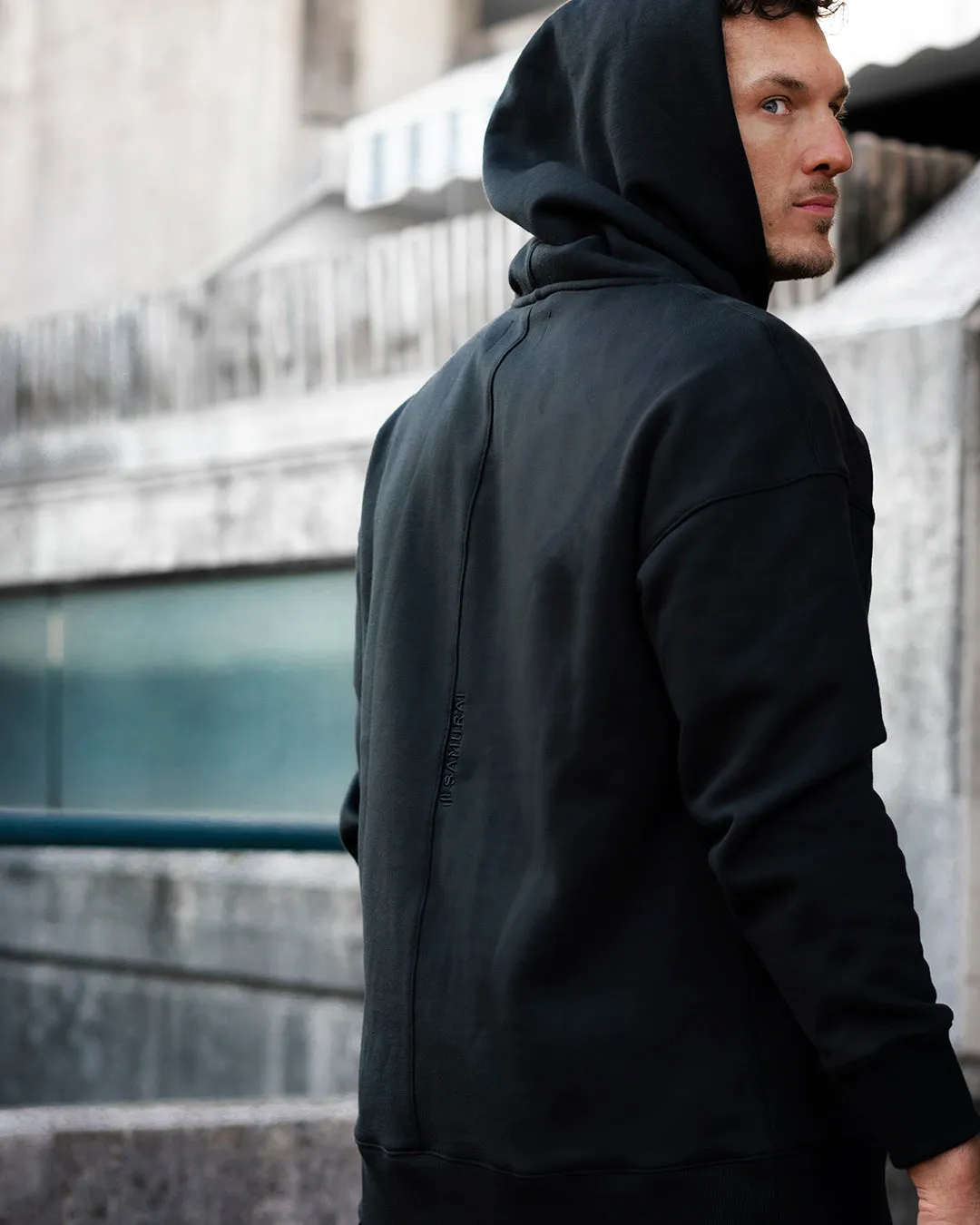 PFC: 001-2 - Men's Oversized Hoodie - Midnight Black