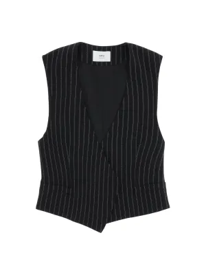 Pinstriped Wool Vest