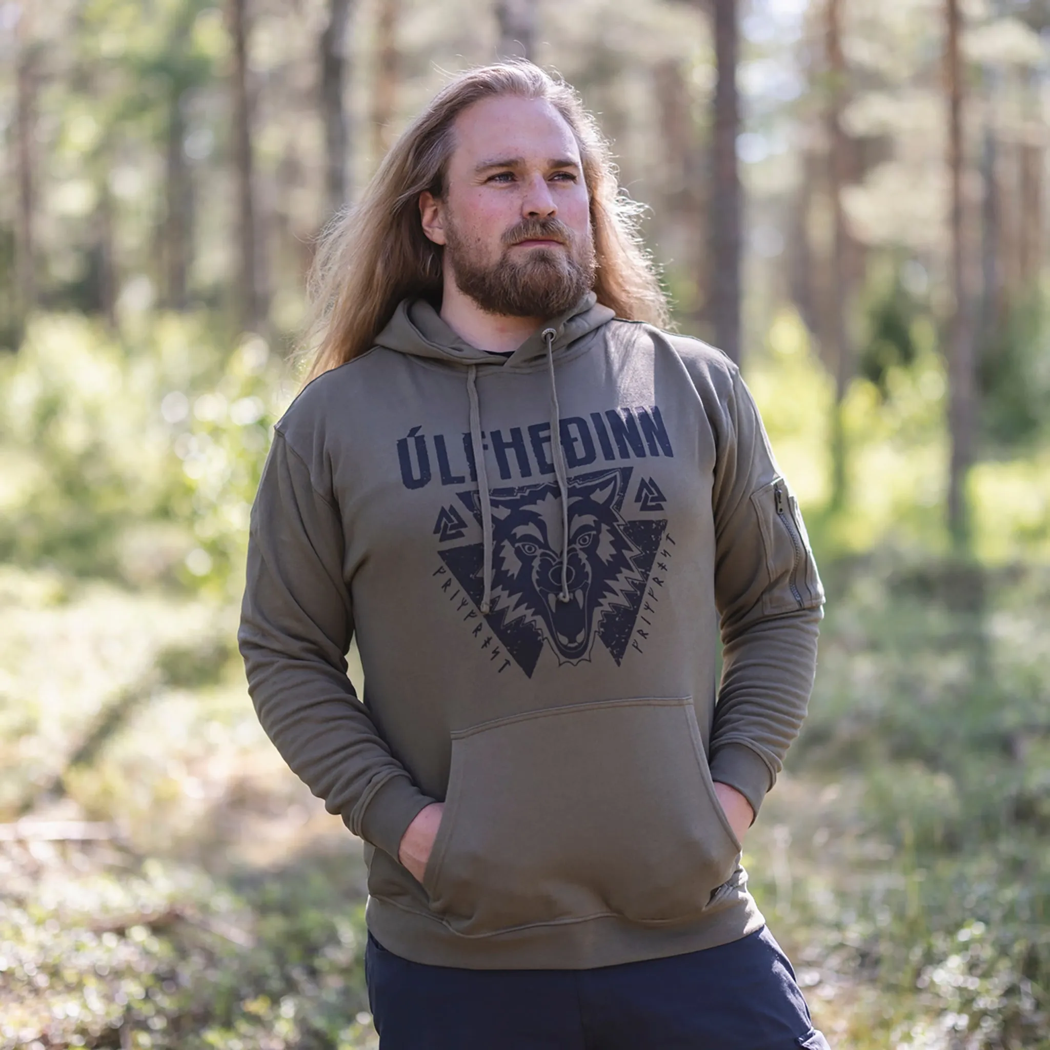 Premium Hoodie, Ulfhedinn, Green