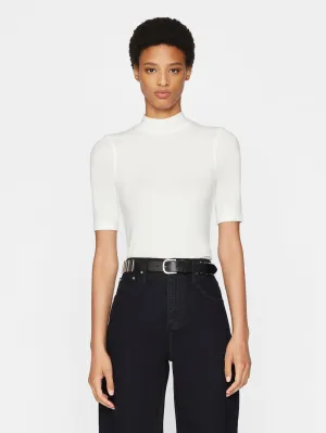 Refined Rib Mock Neck -- Off White