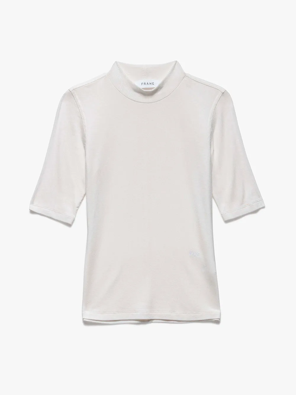 Refined Rib Mock Neck -- Off White