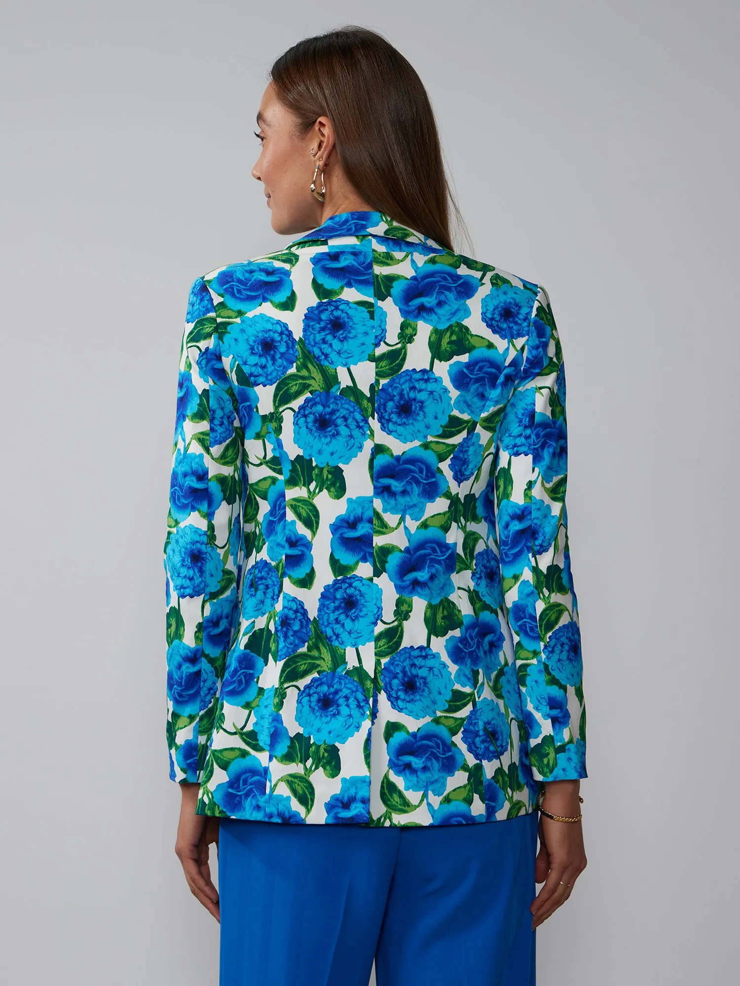 Single Breasted Floral Blazer