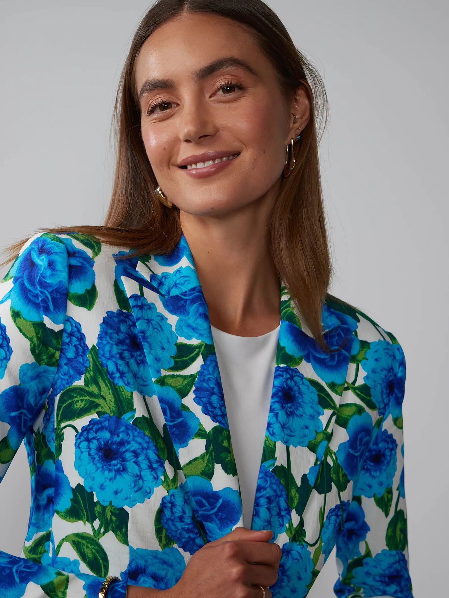 Single Breasted Floral Blazer