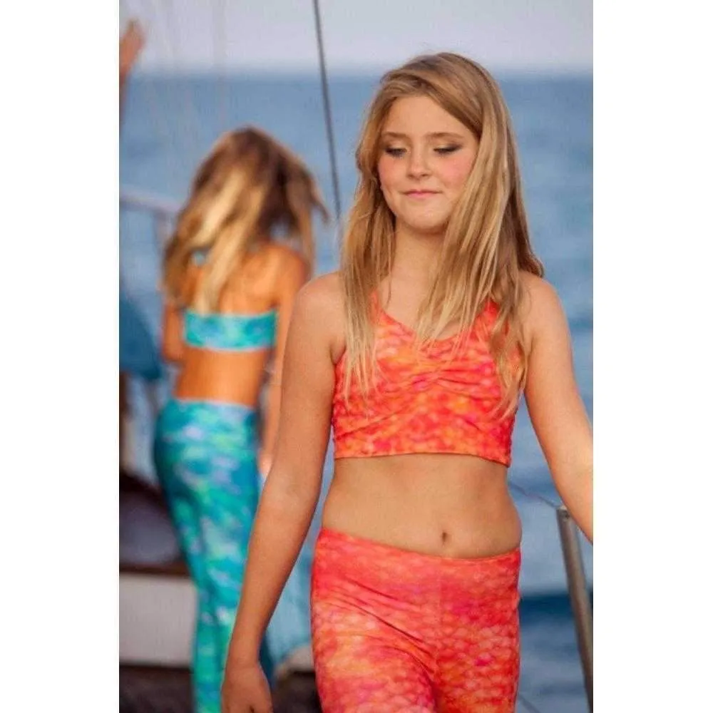 Sunset Splash Mermaid Leggings