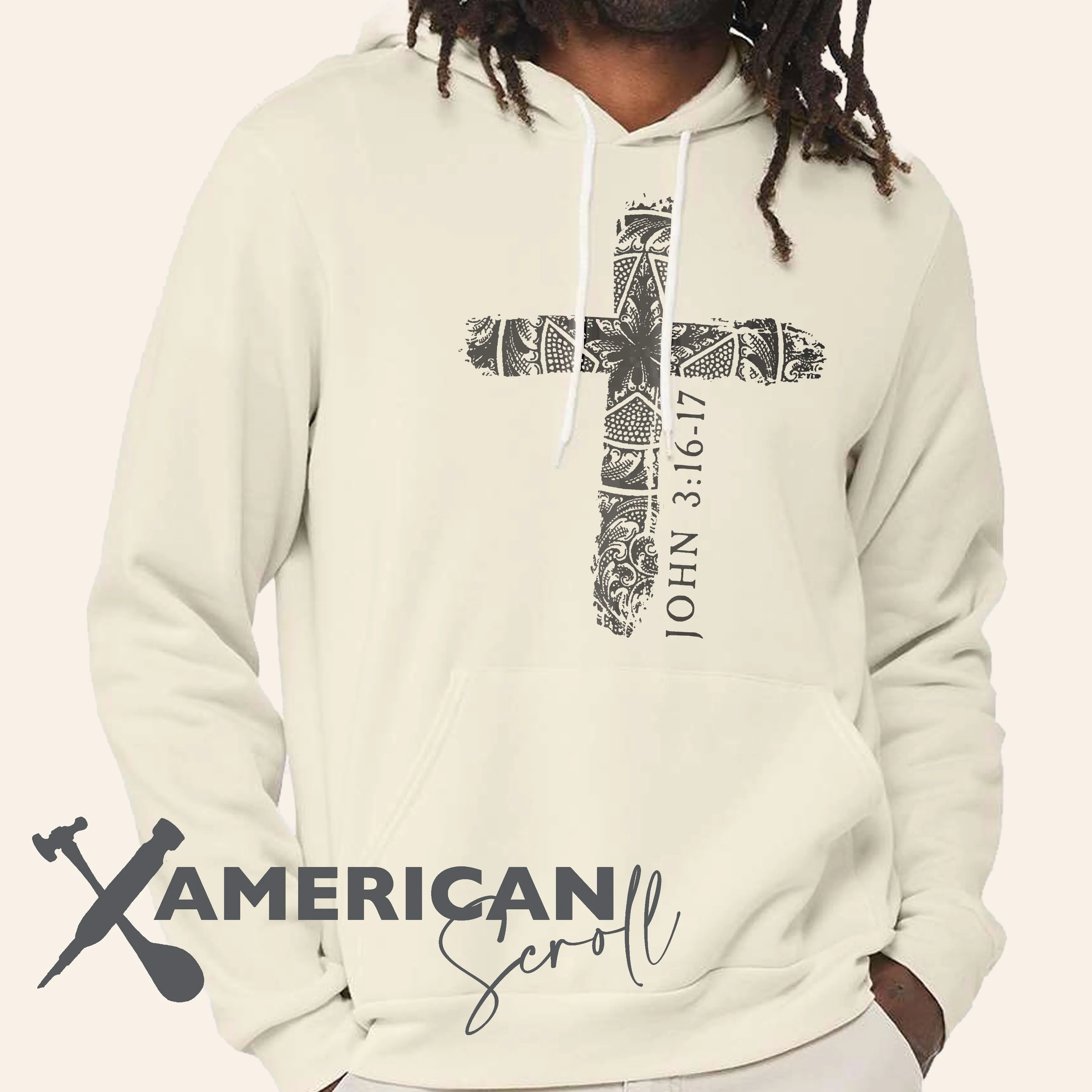 The John 3:16-17 Cross - Unisex Hoodie