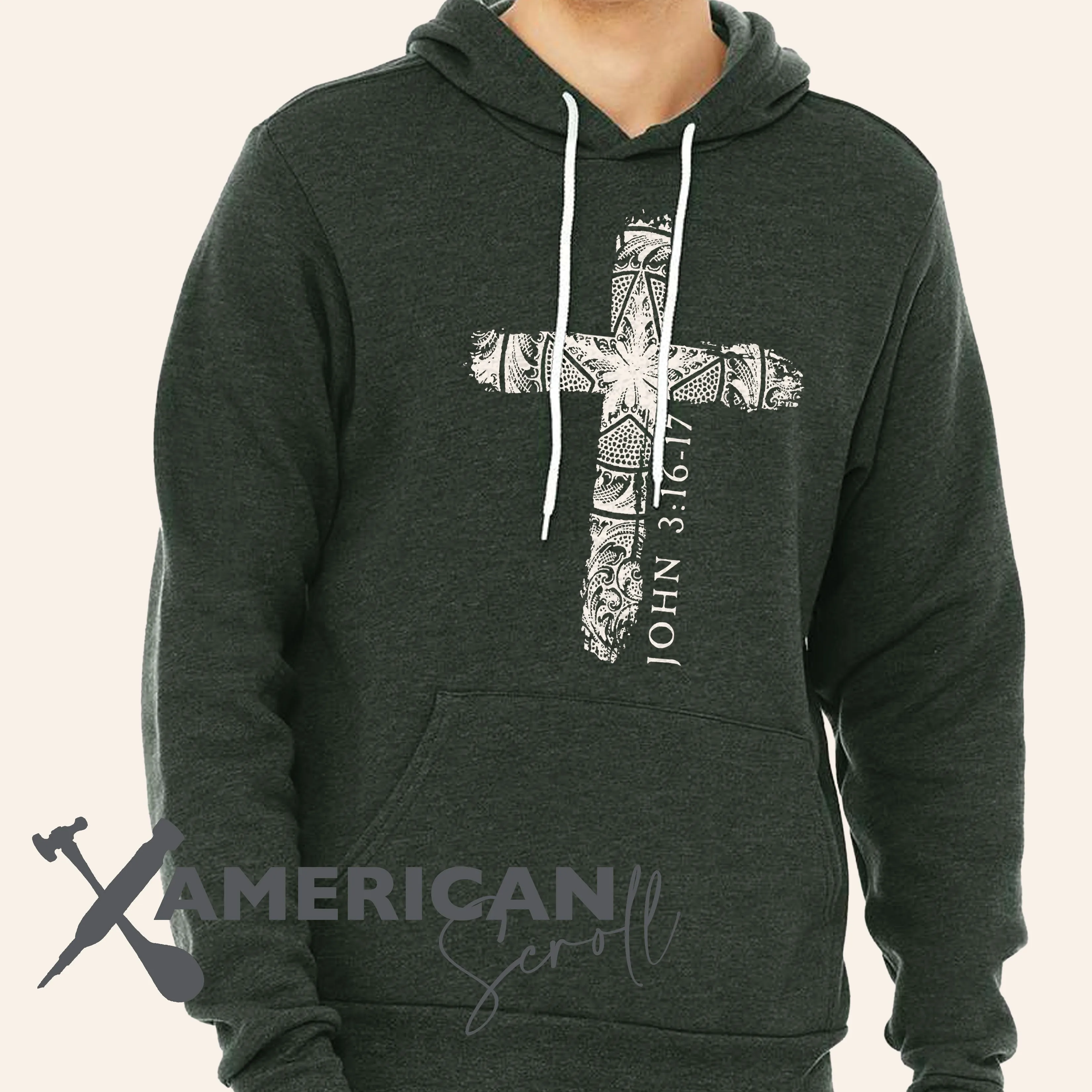 The John 3:16-17 Cross - Unisex Hoodie