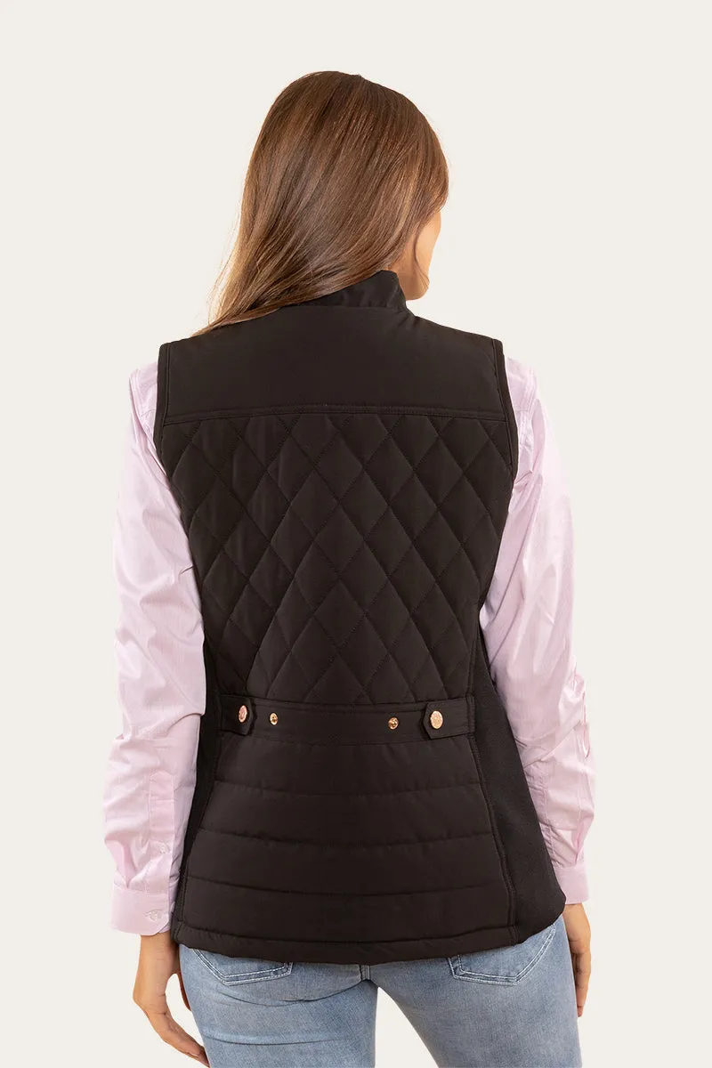 Toorak Womens Quilted Vest - Black