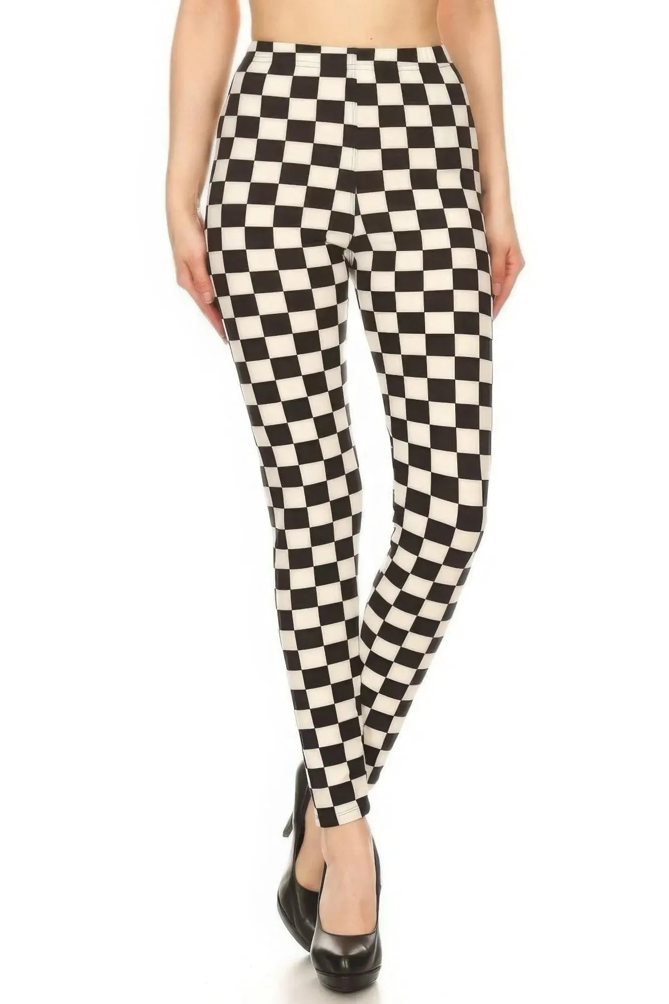 Trendy Checkered High-Waisted Leggings for Ultimate Comfort