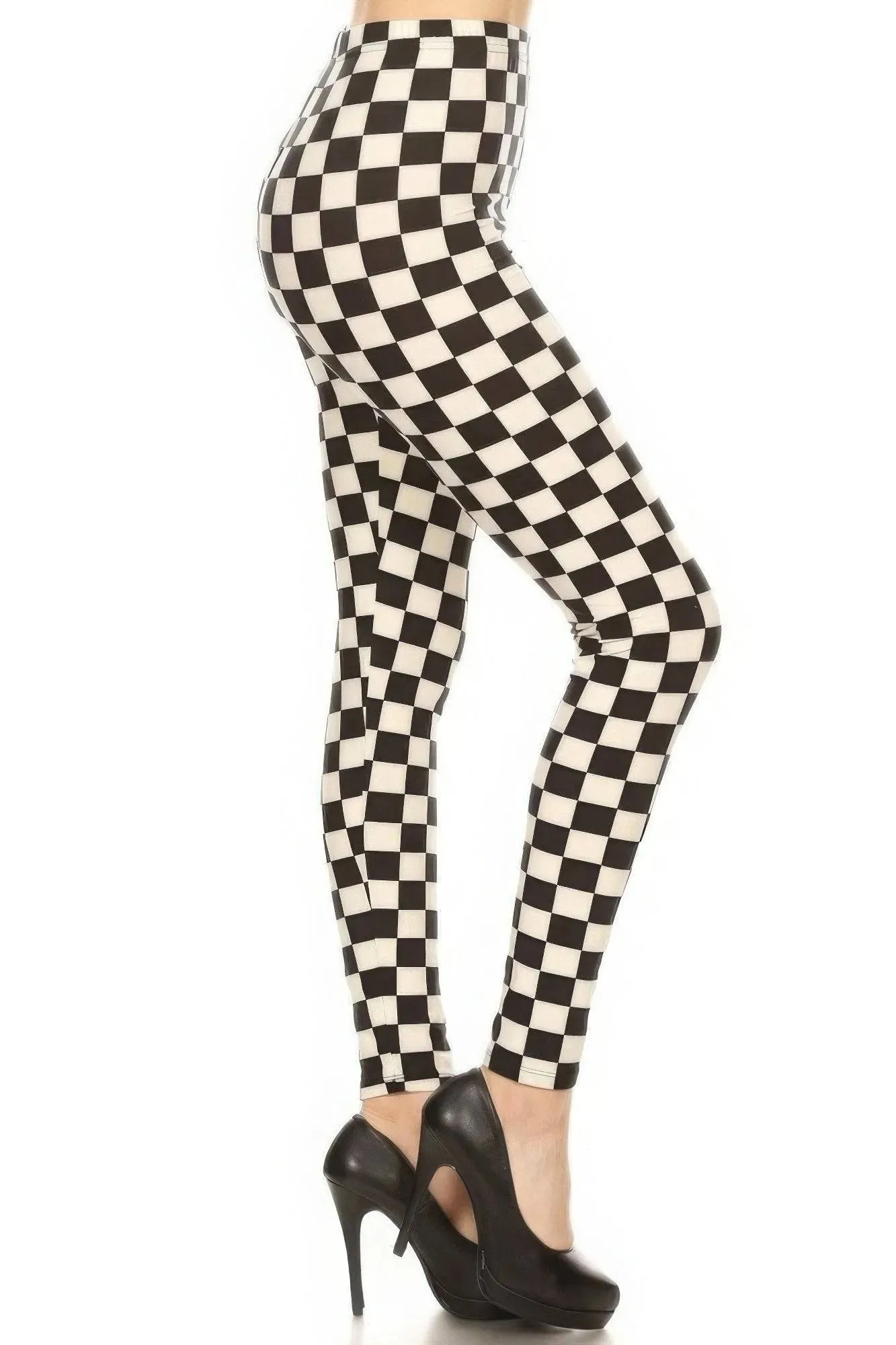 Trendy Checkered High-Waisted Leggings for Ultimate Comfort