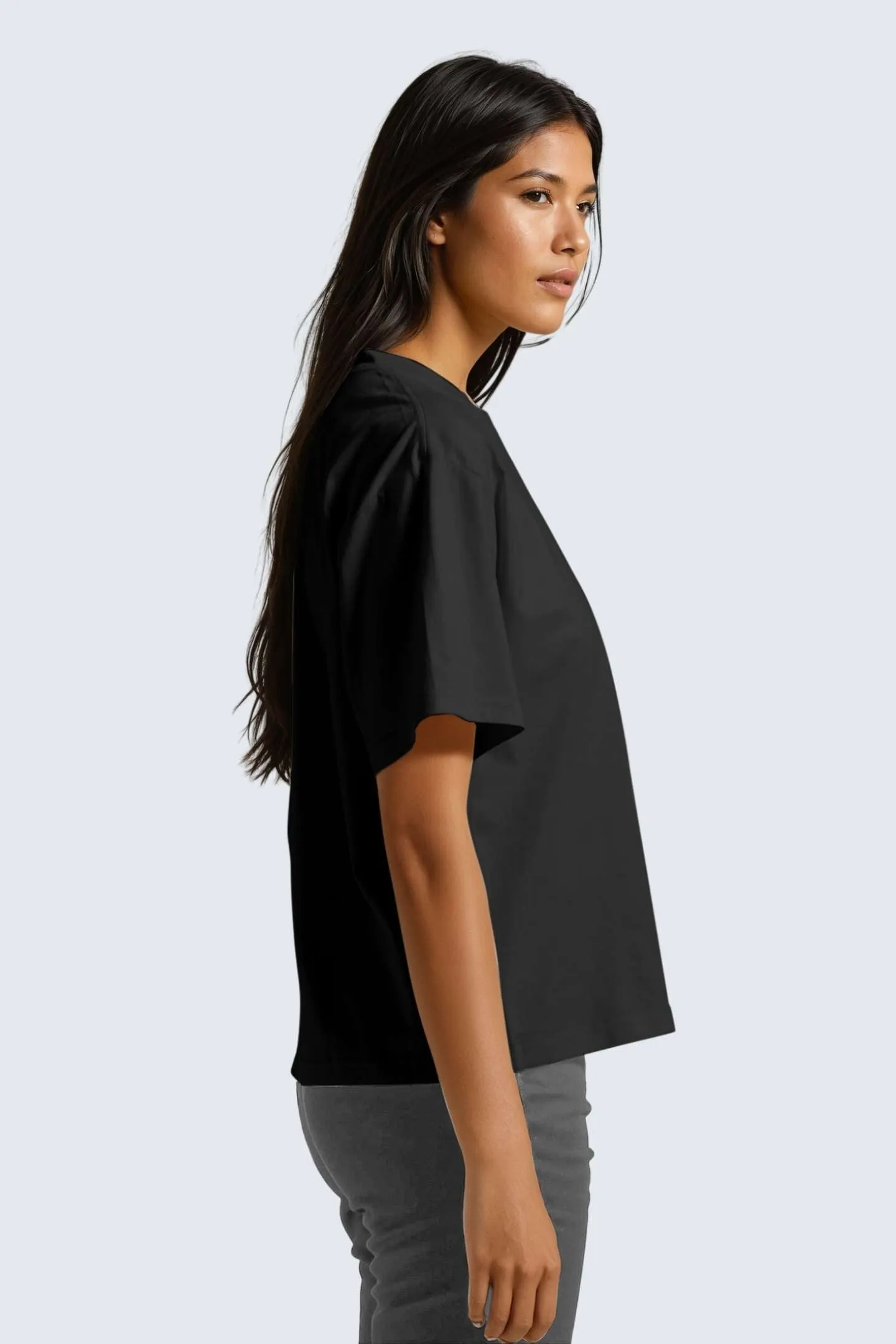 W Moon Tee Short Oversize - Black