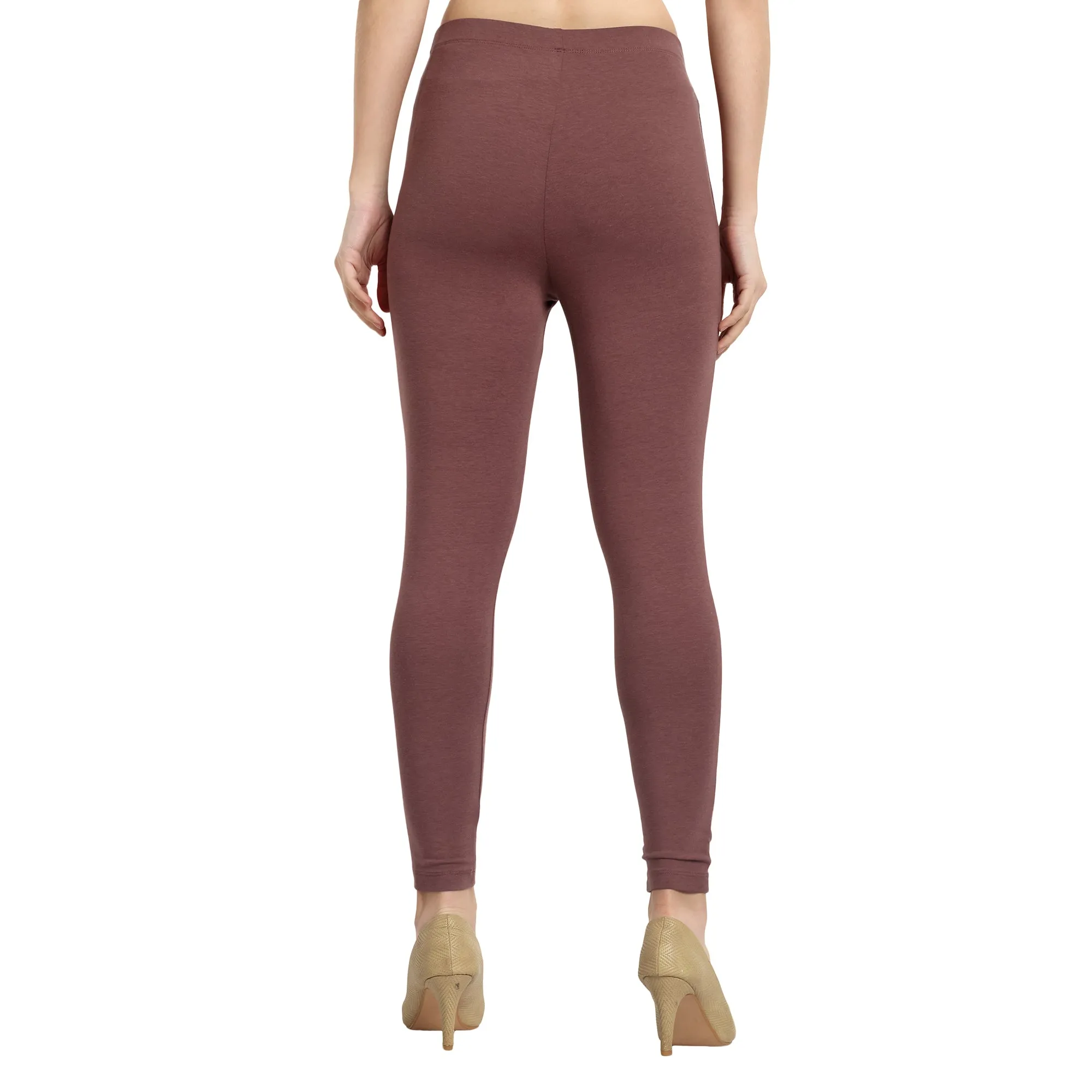 Women Light Brown Ankle Length Legging