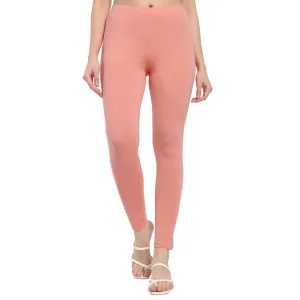 Women Papaya Peach Regular Legging