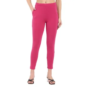 Women Pink Ankle Length Legging