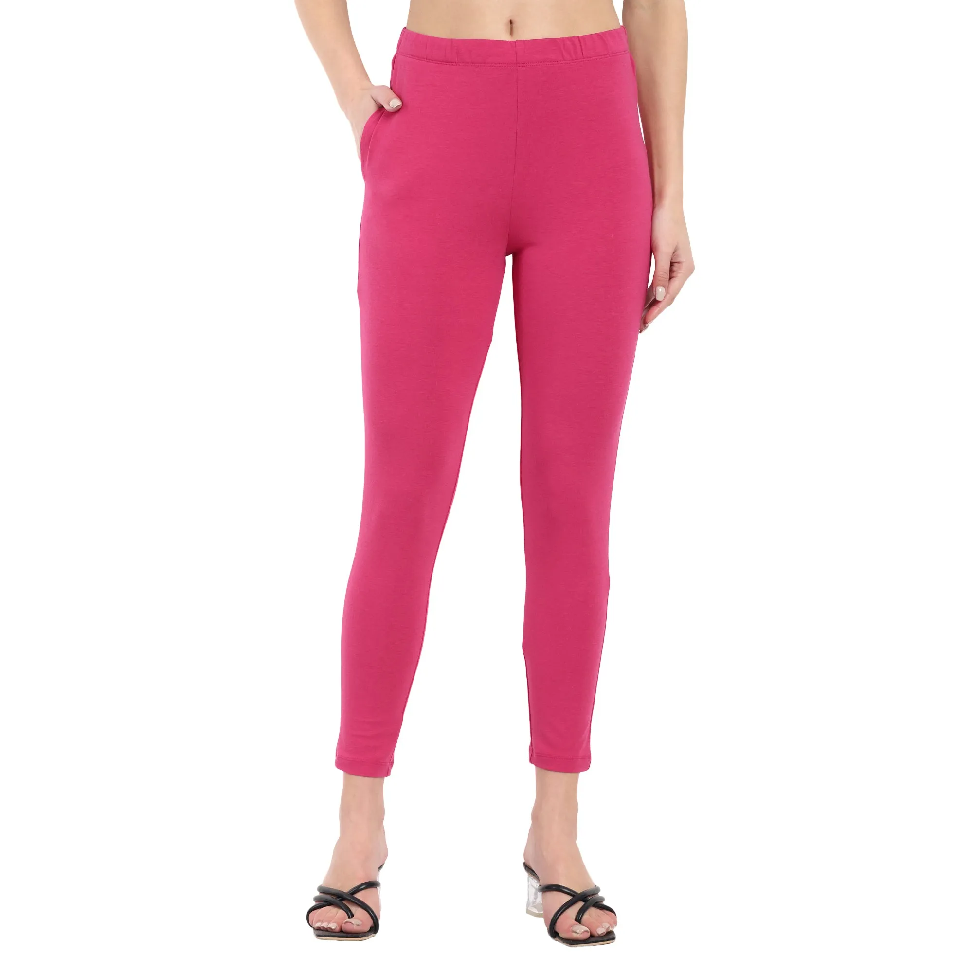 Women Pink Ankle Length Legging