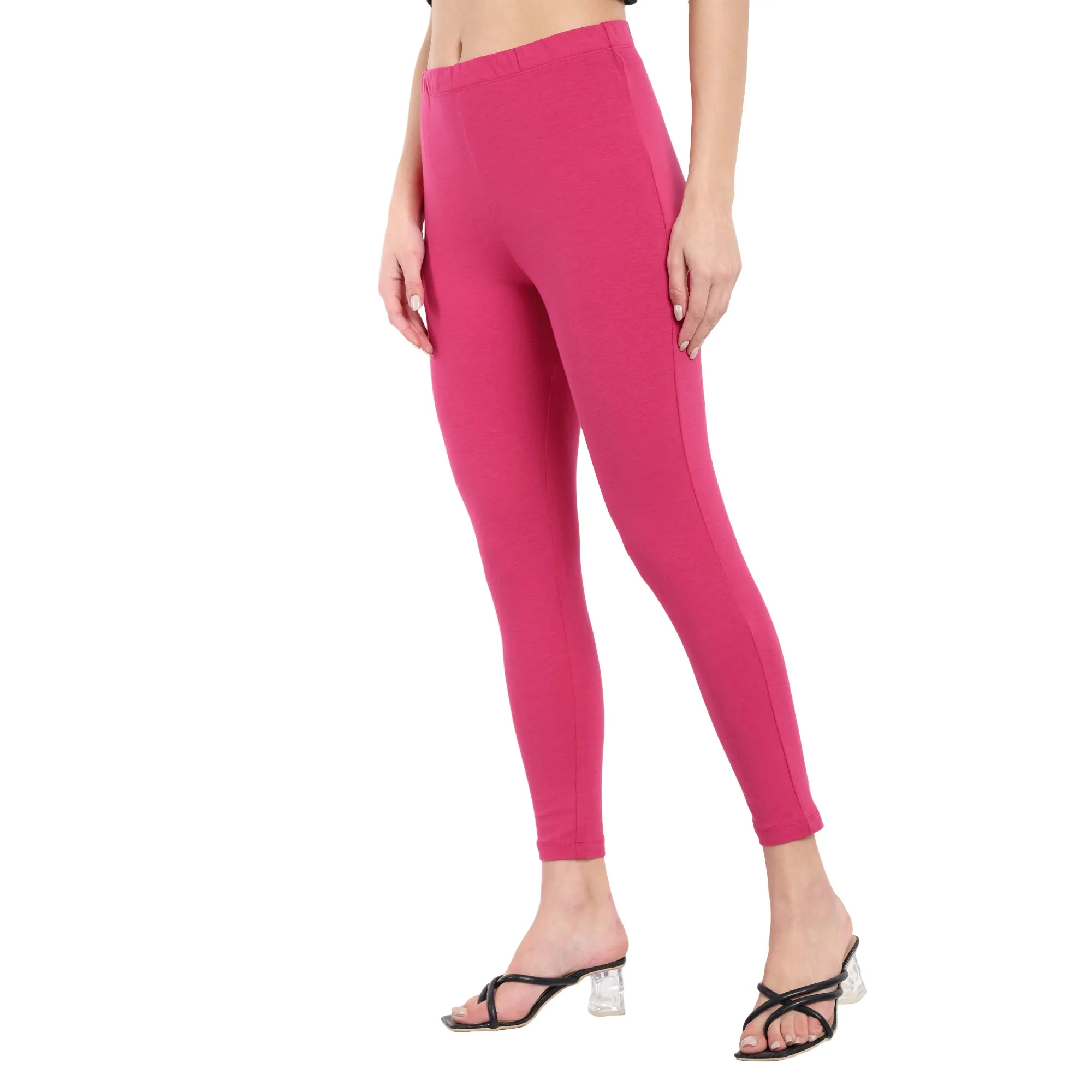 Women Pink Ankle Length Legging