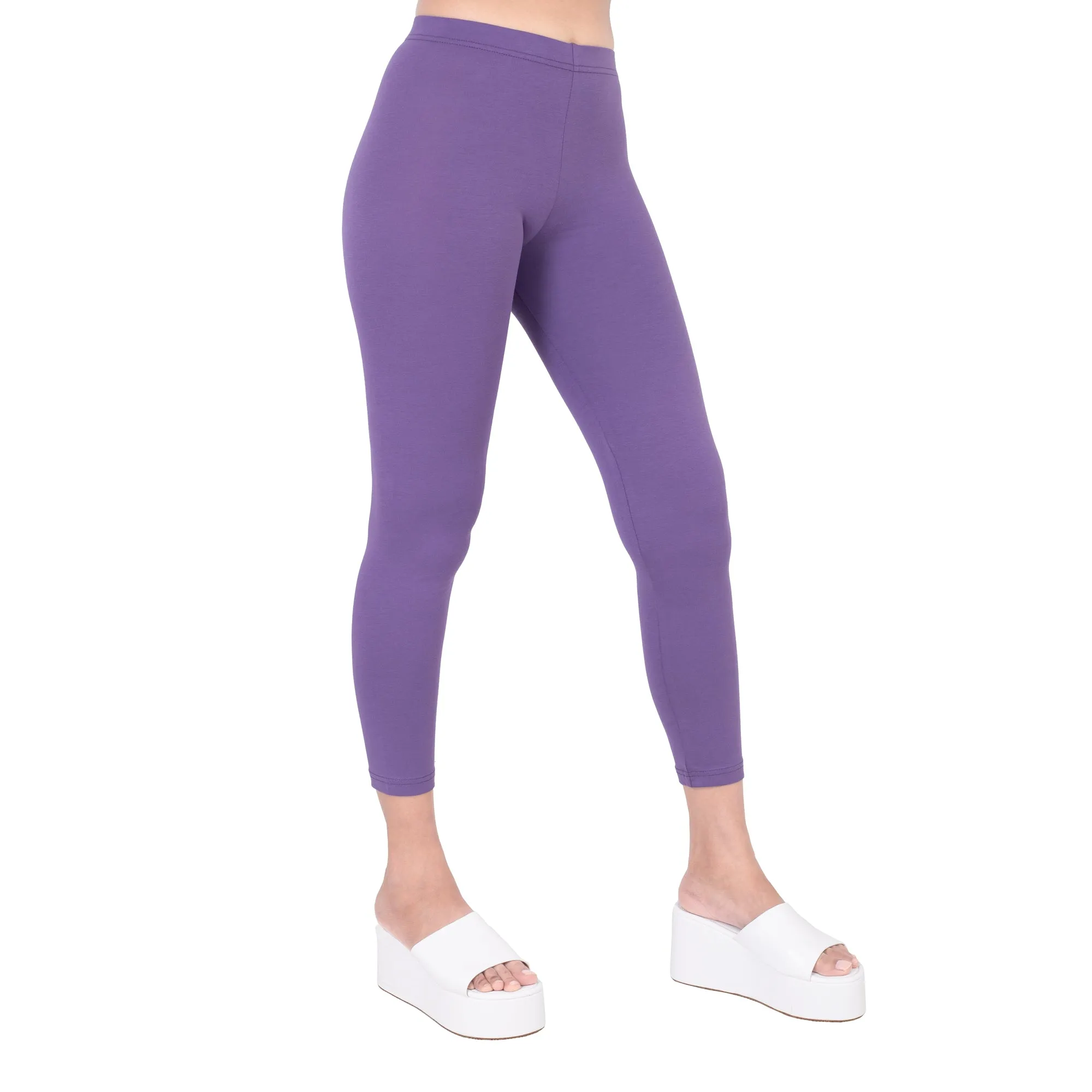 Women Purple Ankle Length Legging