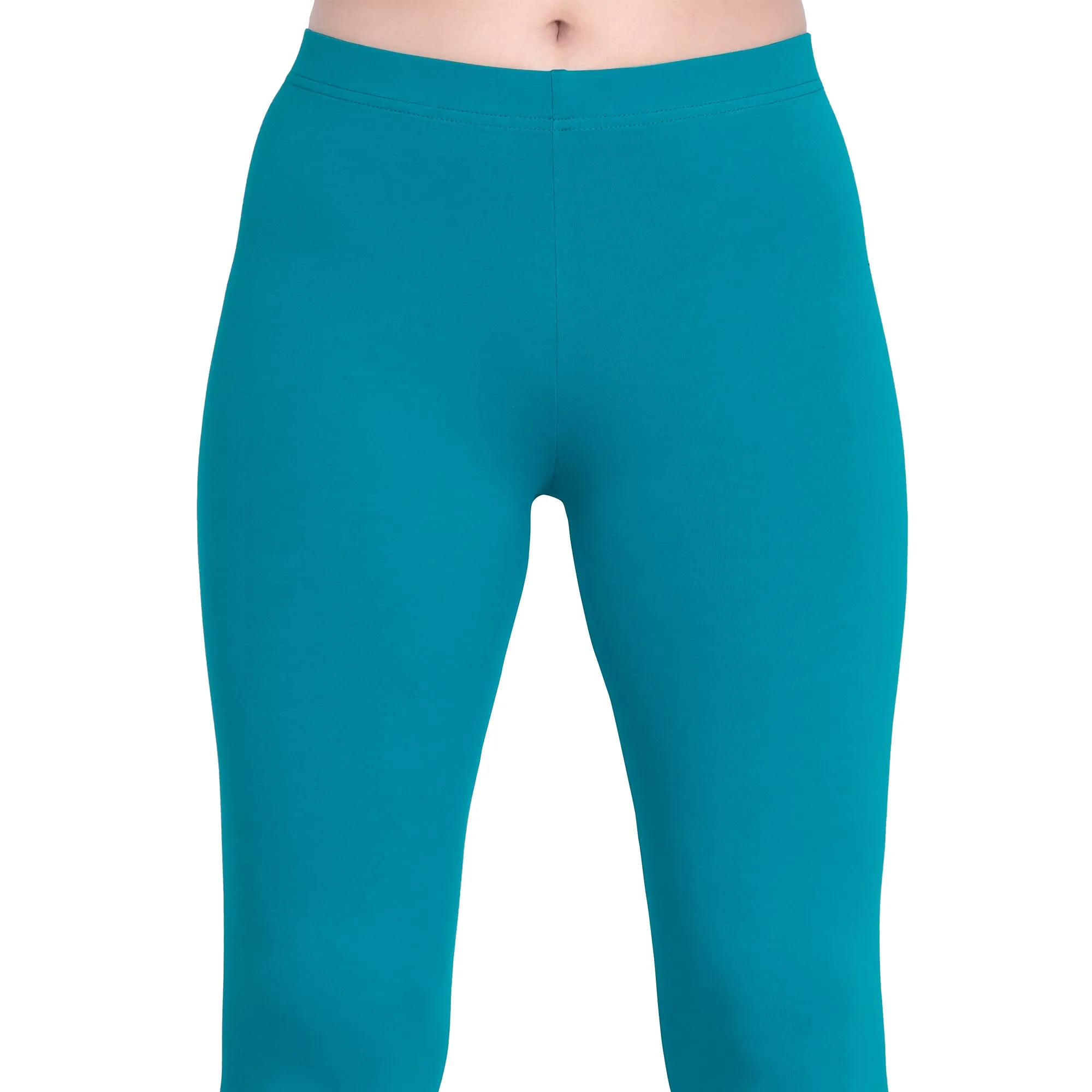 Women Sea Green Breathable Long Length Legging