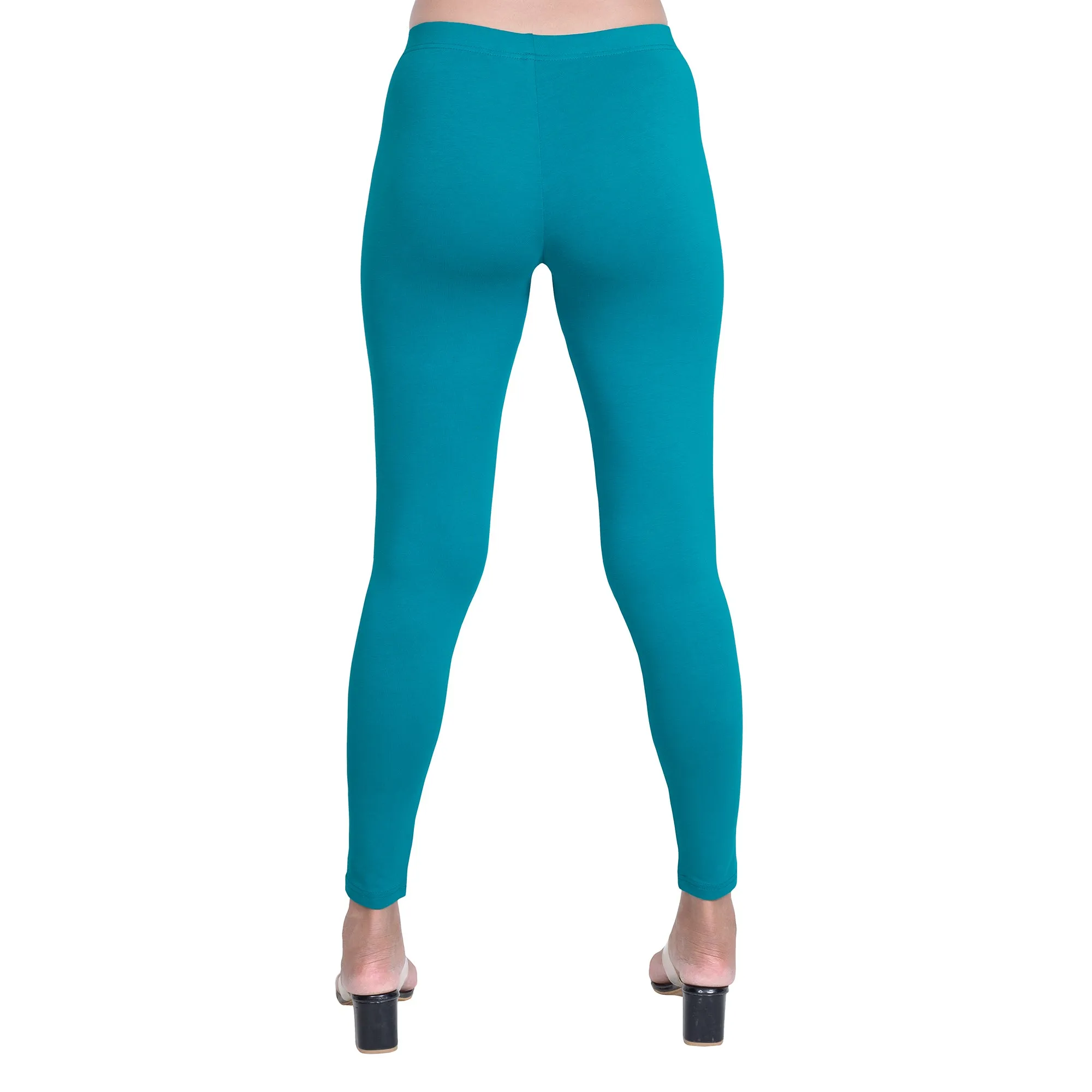 Women Sea Green Breathable Long Length Legging