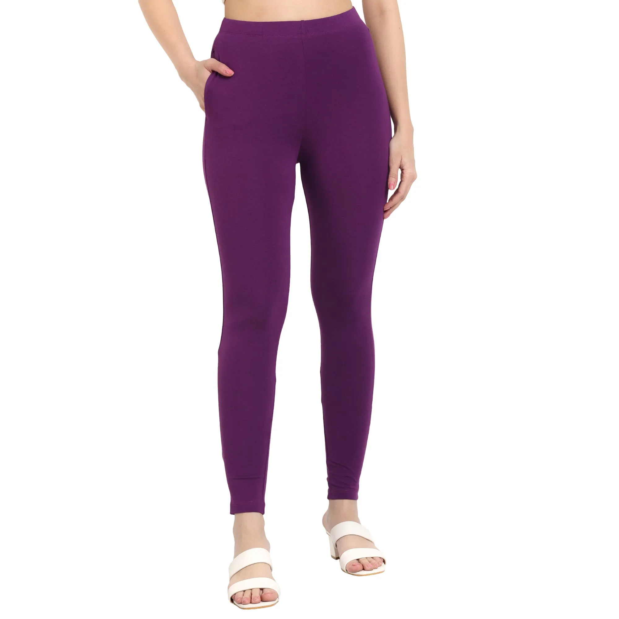 Women Violet Regular Legging