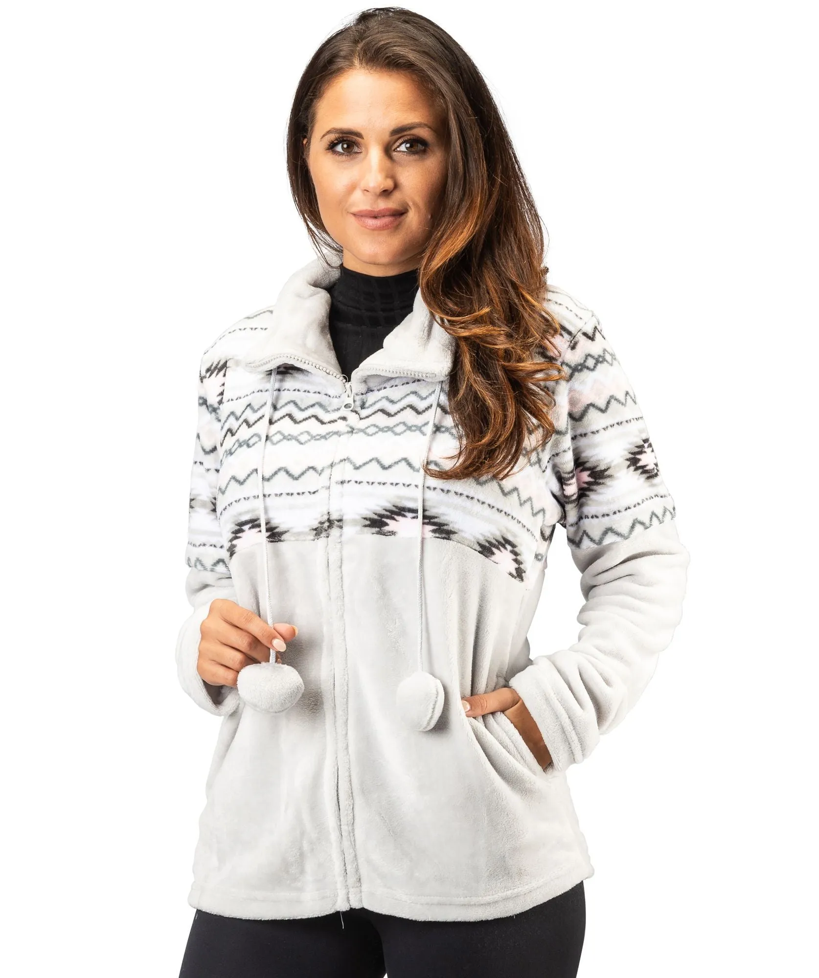 Women's Aztec Coral Feece Jacket