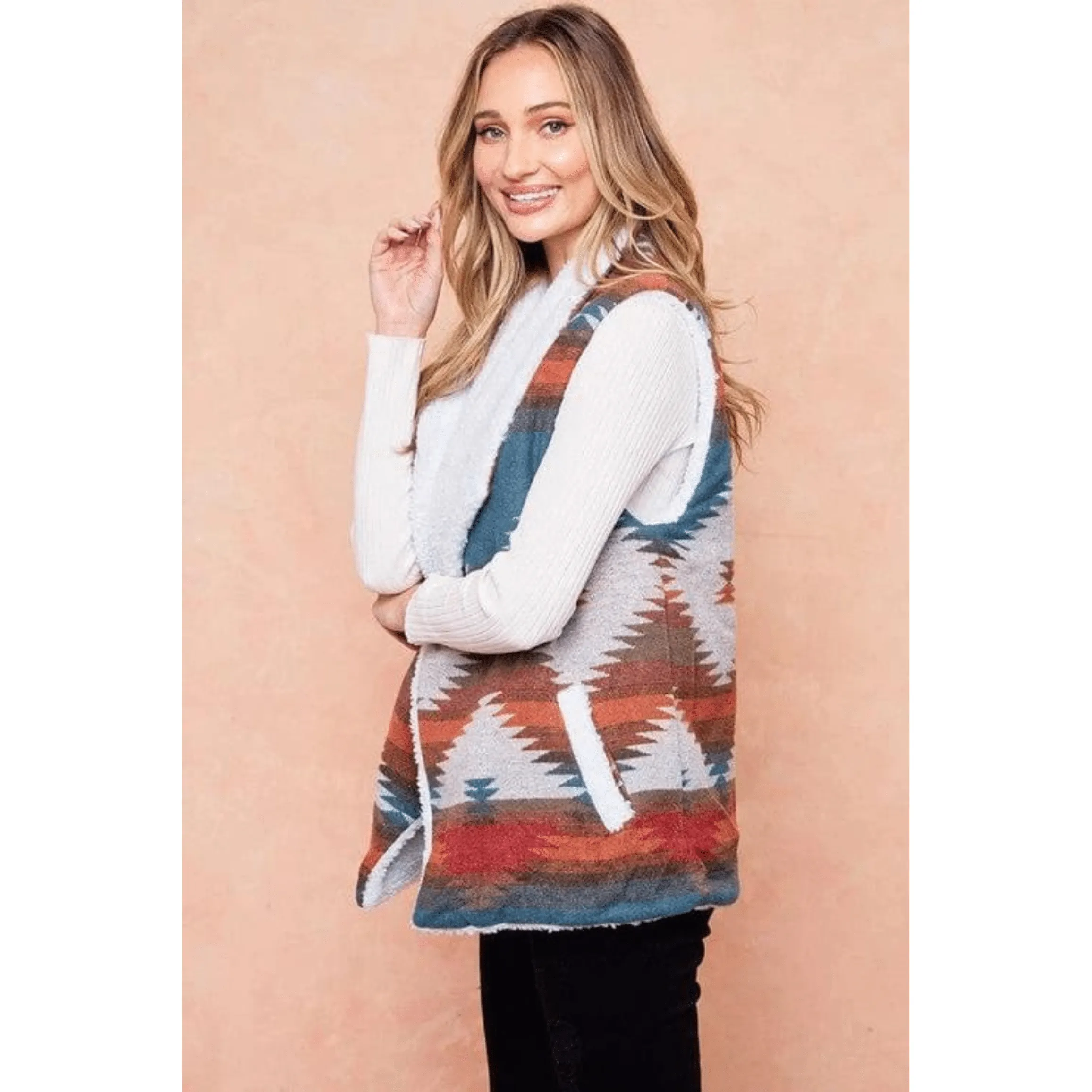 Women's Aztec Sweater Poncho