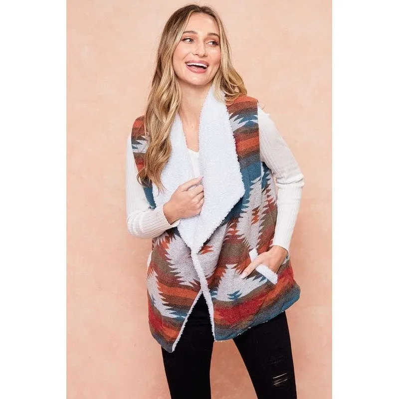 Women's Aztec Sweater Poncho