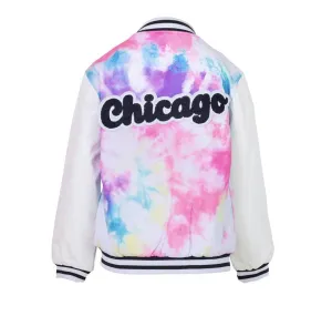 Women's Chicago Tie Dye Varsity Bomber