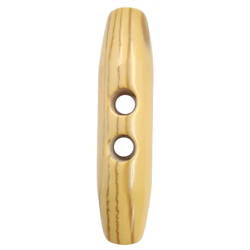 Wooden Oval Double Hole Toggle Buttons (Set of 6)